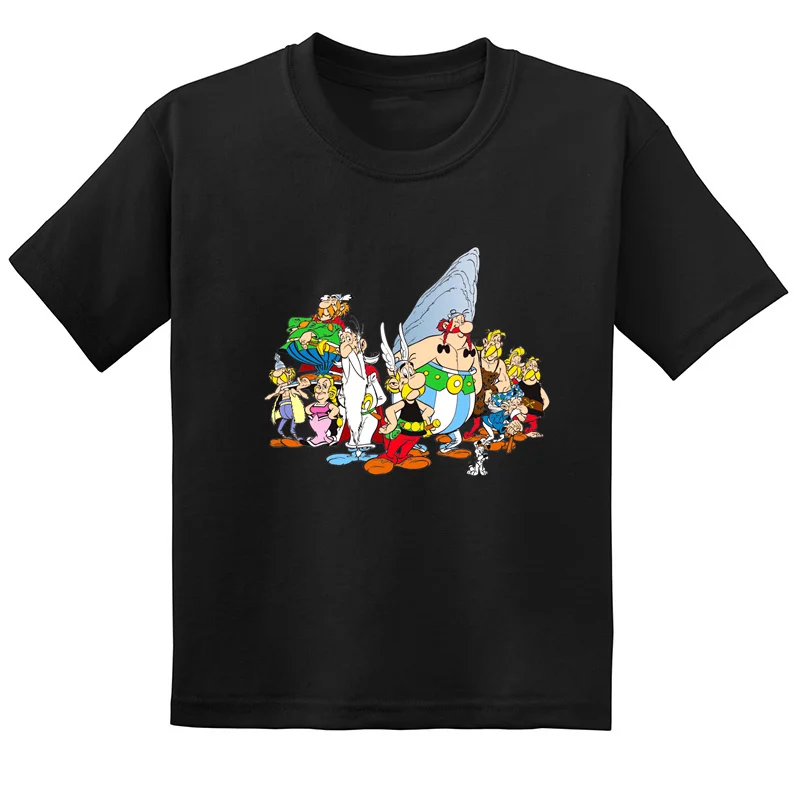 

The Adventures of Asterix And Obelix Cartoon Print Funny Kids T shirt Summer Children Clothes Cute Baby Boys Girls T-Shirts