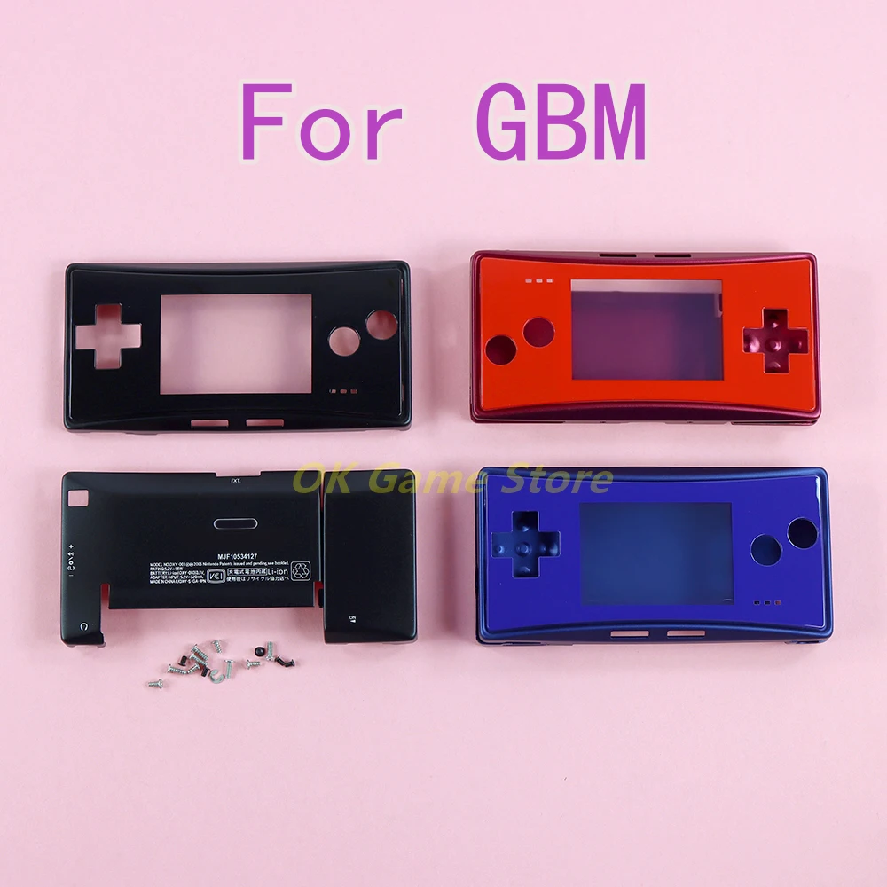 

1set Front Back Cover Faceplate Battery Case Holder With Screws For Nintend Gameboy Micro GBM Metal Housing Shell case