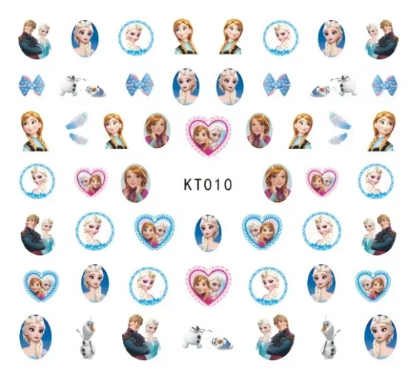 Frozen Elsa Anna Cartoon Nail Art Sticker DIY Nail Supplies Accessories Decoration Stickers Disney Princess Nails Decal for Girl