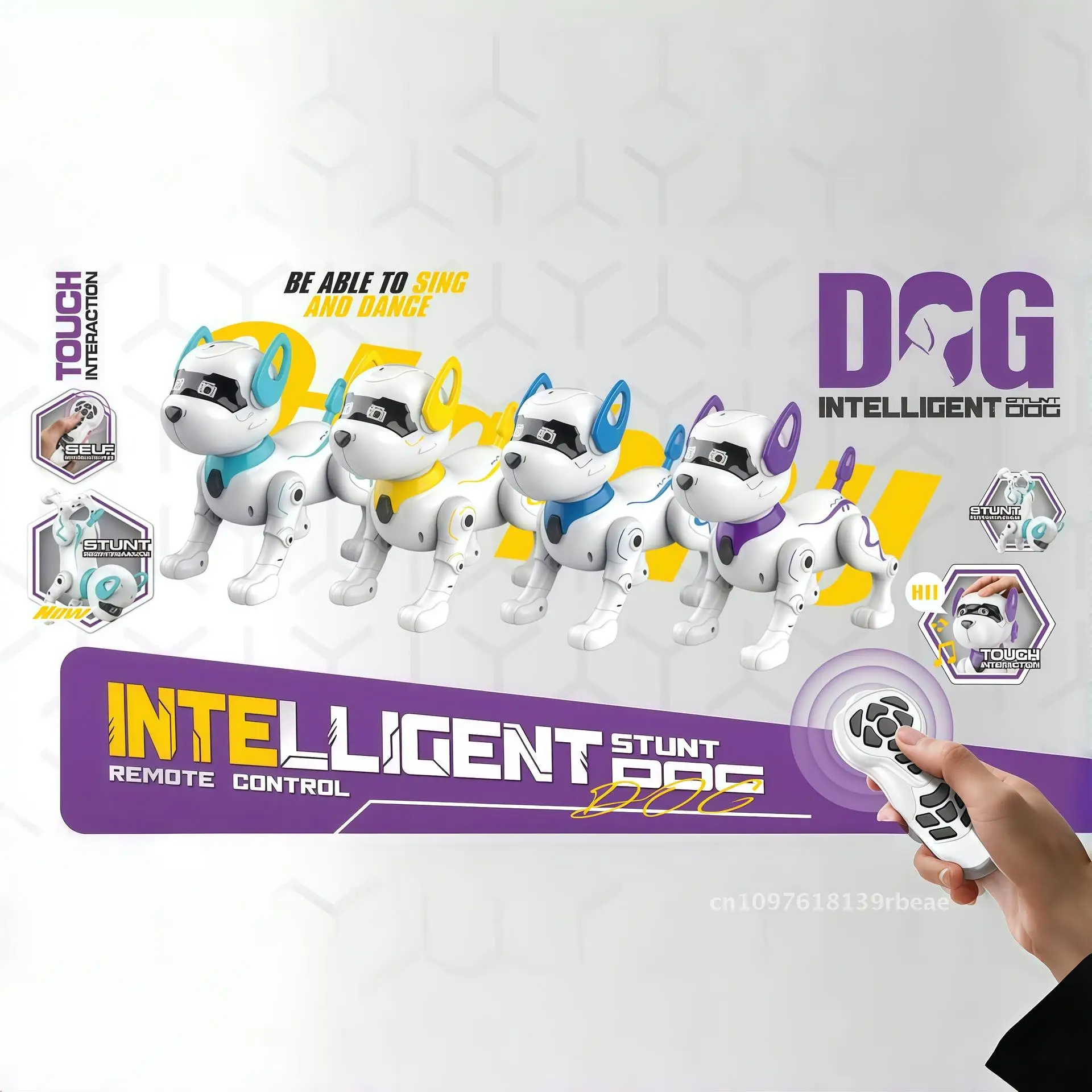 Machine de programmation intelligente pour chien, cascade, multifonction, tactile, télécommande, animal de compagnie, chiot, jouet électrique de détection pour enfants