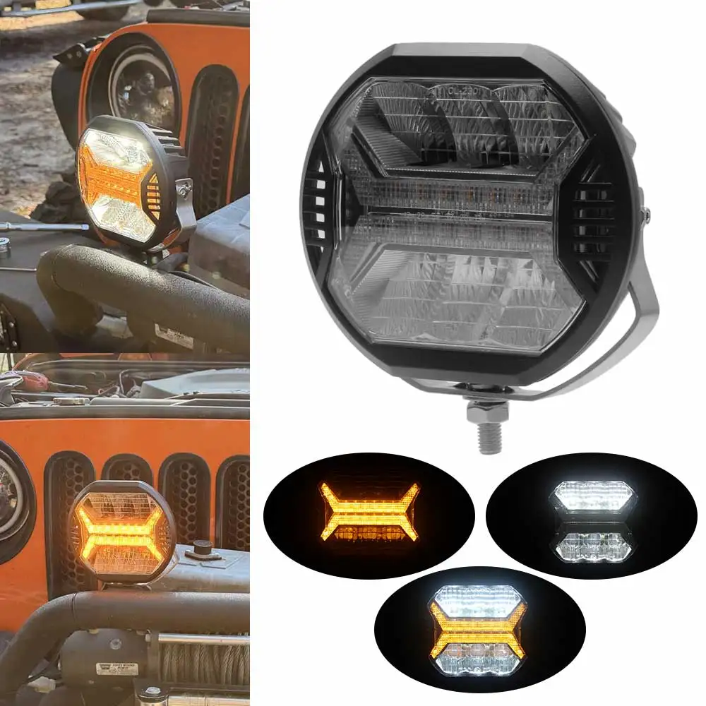 Led Work Lights Driving Lights With Jeeps Atv Suv Car Engineering Vehicle Tractors Boat And So On With Screws Holder Fitting Set