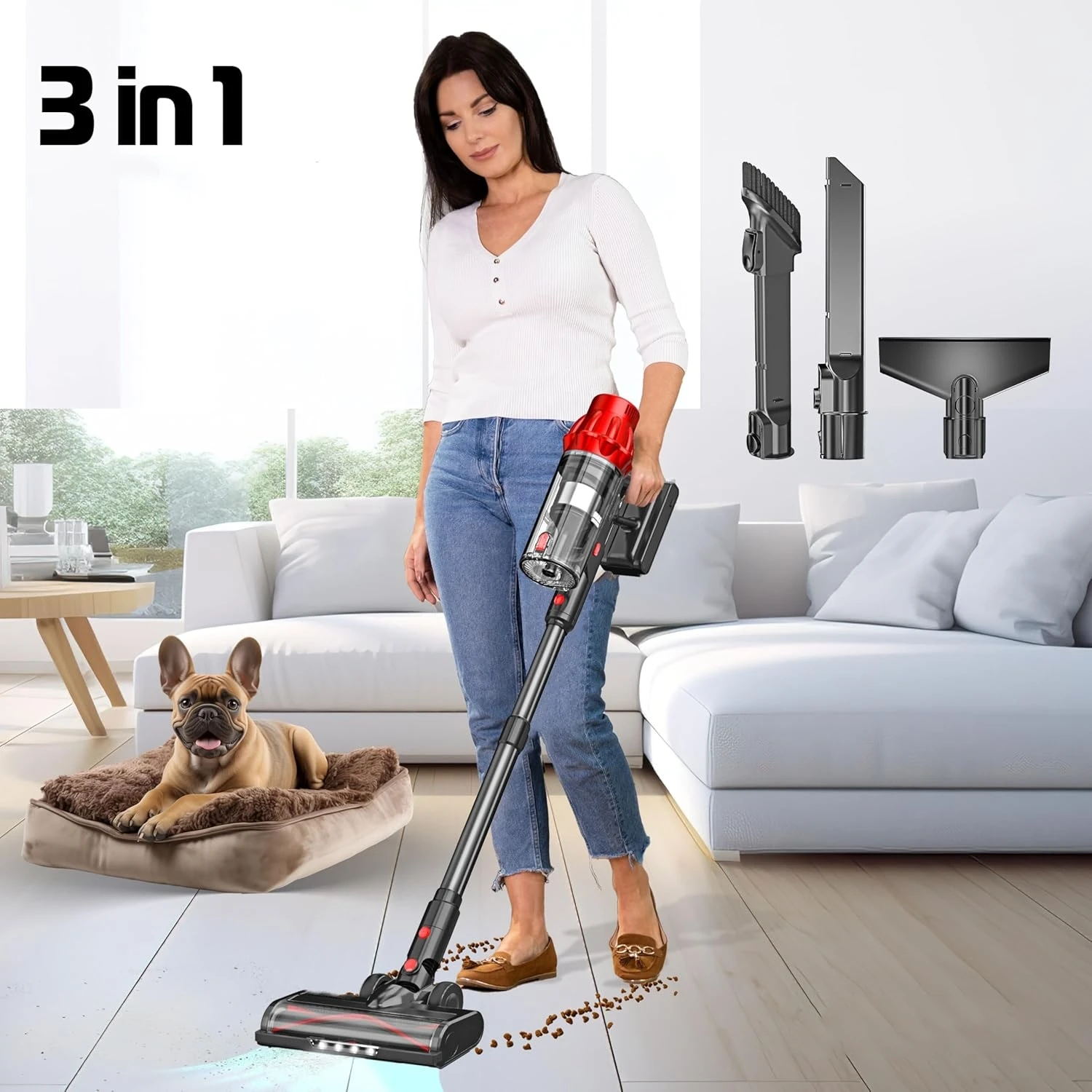 Vacuum Cleaner with High Quality, Factory Manufacturer Customization A34D, 400W, Strong Suction, Red Colour