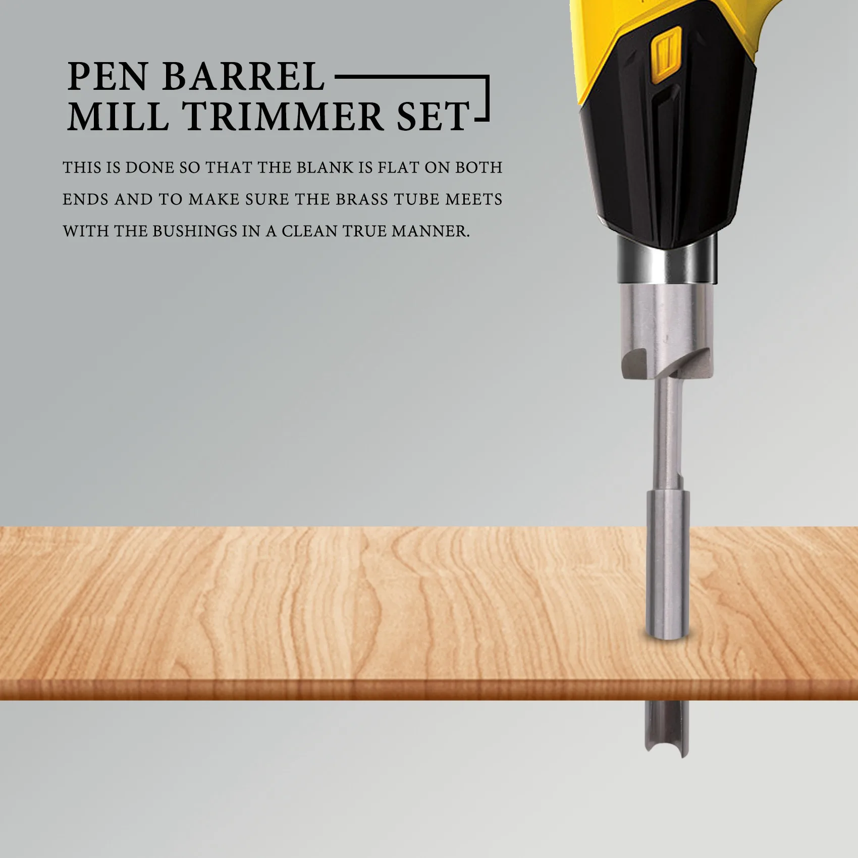 A7THK-Pen Barrel Mill Trimmer Set, 7-Pieces Professional Turners Trimming System
