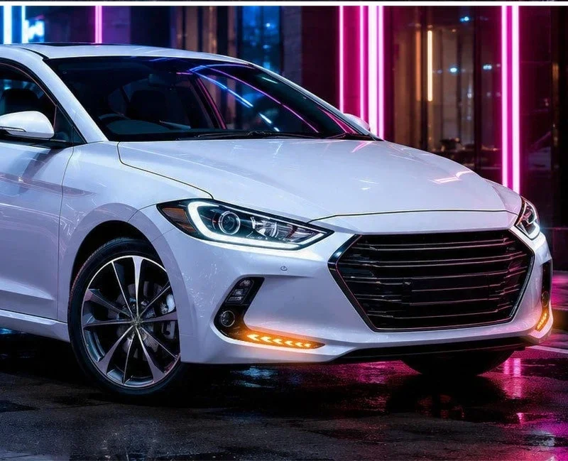 DRL For Hyundai Elantra 2016-2018 Car LED Daytime Running Light Driving Yellow Turn Signal Decorative Lamp Car Accessories detail image 16