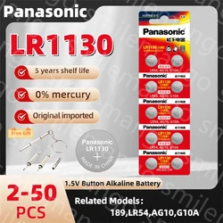 Original Panasonic LR1130 AG10 Battery 1.5V Long-Lasting Alkaline Button Cell Batteries for calculator computer motherboard ﻿