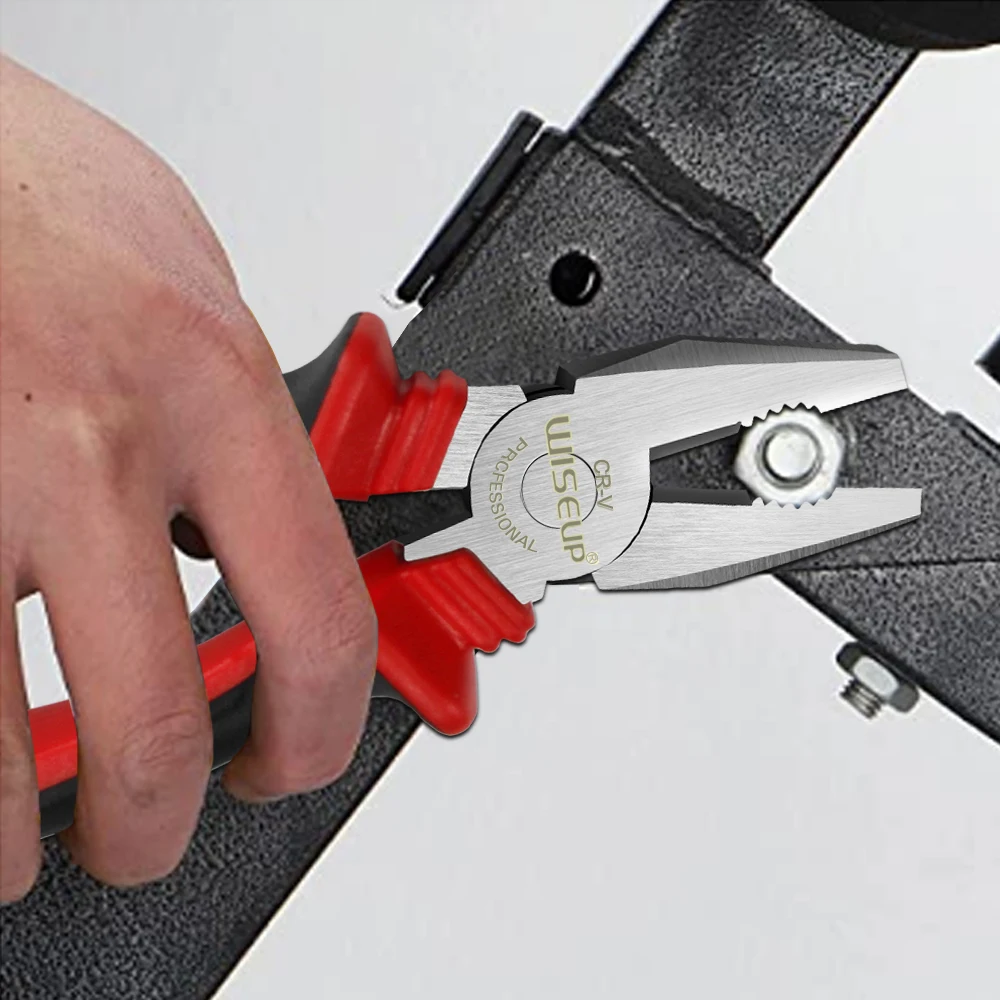 WISEUP 4PC Home Tool Set Plier Set Joint Pliers Diagnoal Pliers Water Pump Plier Adjustable wrench
