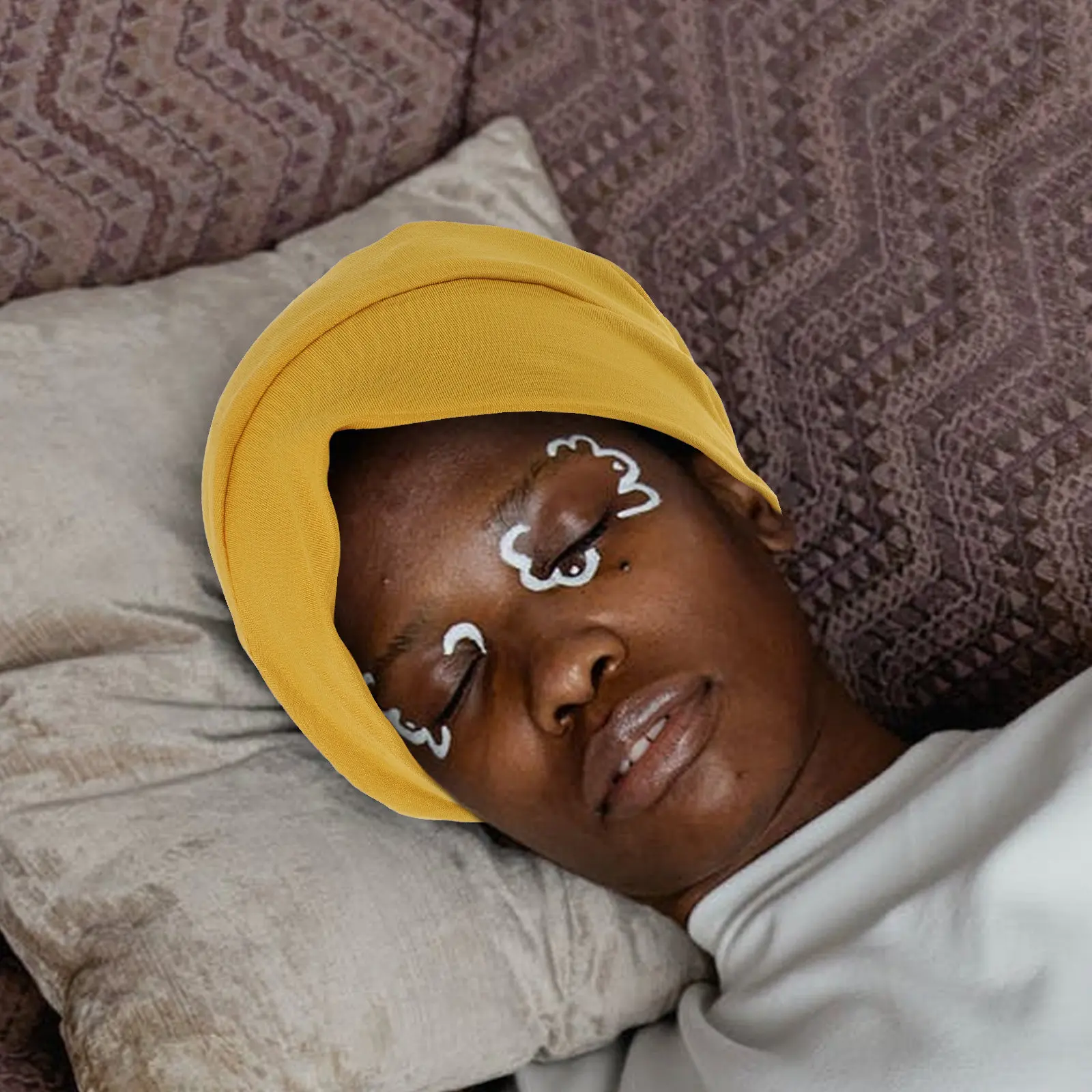 

Комплект из 2 шапок для сна с широкими полями, премиум-класса, из мягкого хлопка, для химиотерапии, для женщин, для ухода за волосами, с атласной подкладкой