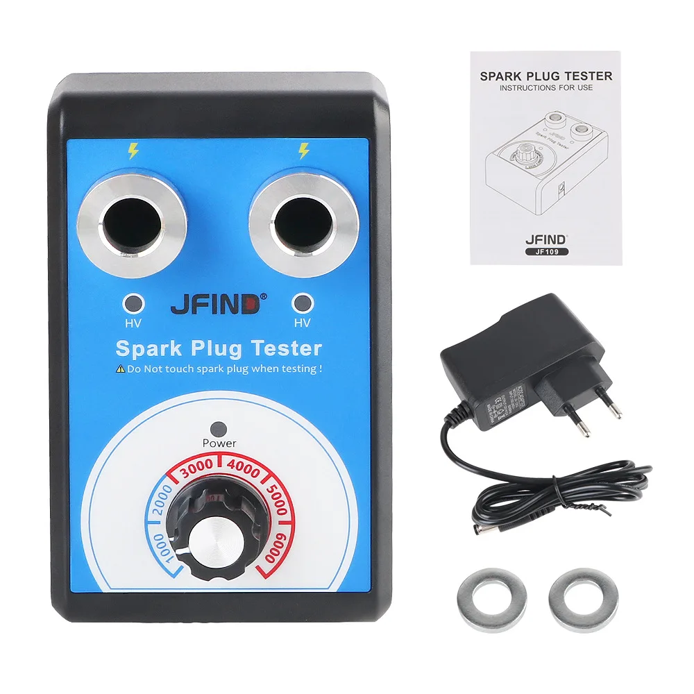 

OBDResource Car Spark Plug Tester Dual Holes 0-6000rpm Work Frequency Auto Engine Ignition Coil Tester Spark Tester Tool for 12V