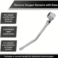 Wrench Removes & Installs Auto Tools Oxygen Sensor Socket Tool Remover O2 Oxygen Sensor Flexible 6-12pt Double Sided Head