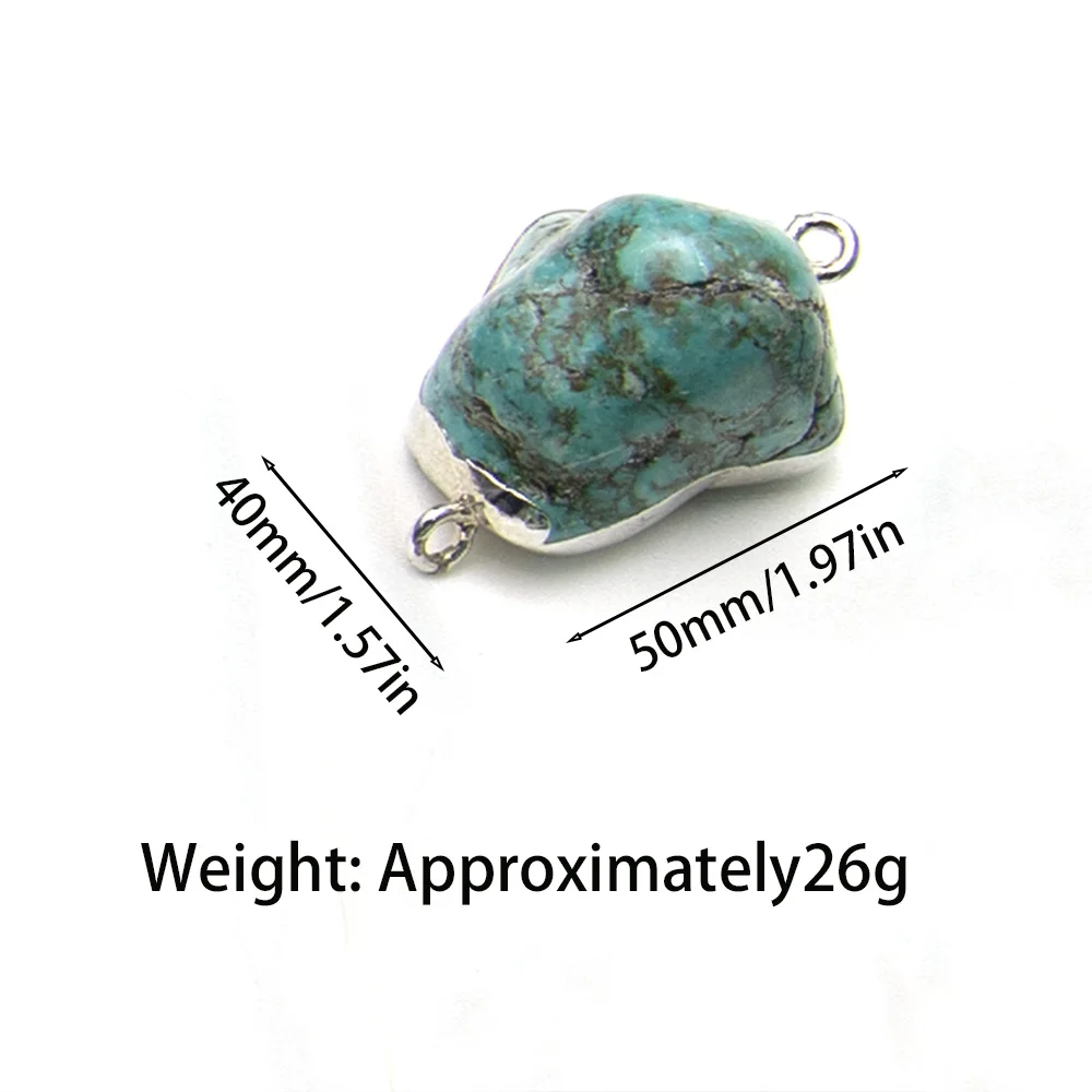 40x50 мм 1 шт. модный высококачественный бирюзовый камень нерегулярный разъем подвески для женщин/мужчин DIY ожерелье браслет аксессуары подарок