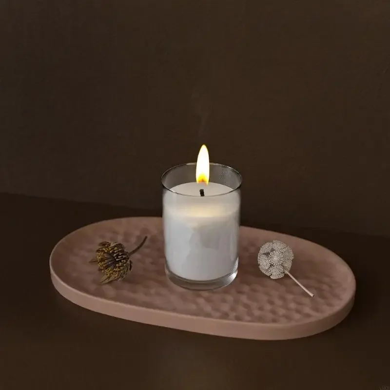 Creative Silicone Mold Jewelry Tray Moulds Oval Silicone Texture Handmade Molds Perfect for Home Decorating