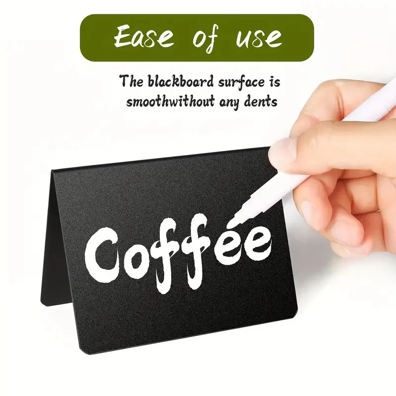 Black Erasable Small Blackboard Double-sided,Table Card Price Board Message Board Mini Desktop Display Board,Be Used for Party