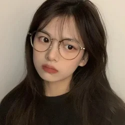 Korea Olive Green Glasses Frame Women Lovely No Makeup Plain Glasses Men Eyewear Cute Decorative Computer Glasses