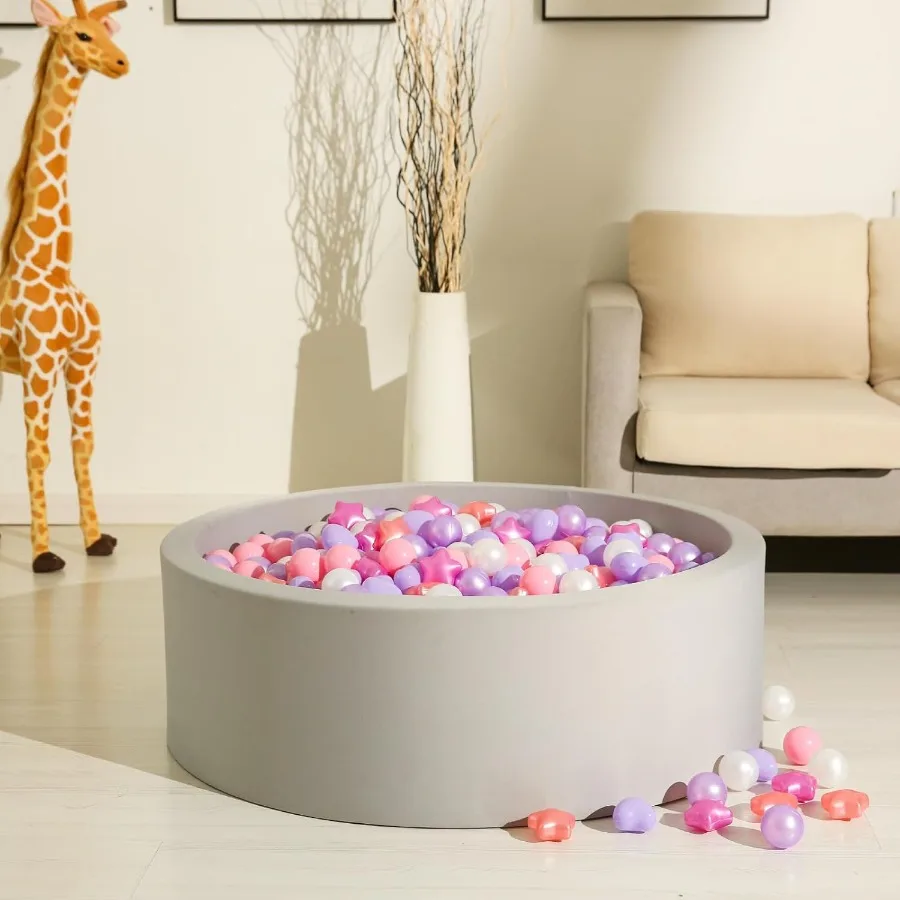 Star Ball Pit Balls 200 peças, bolas de plástico coloridas à prova de esmagamento sem BPA para crianças pequenas decoração de festa de Natal gigante