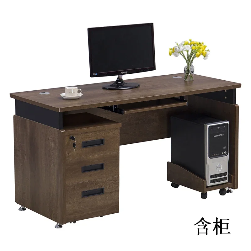 Simple desk, modern staff desk and chair combination