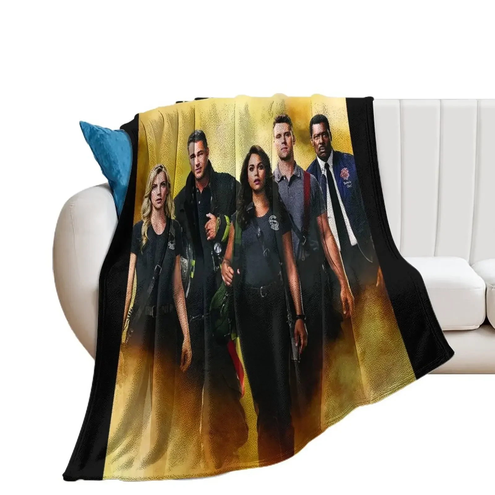 

Chicago Fire one Throw Blanket Sofa Throw warm for winter Blankets For Bed Bed covers Blankets