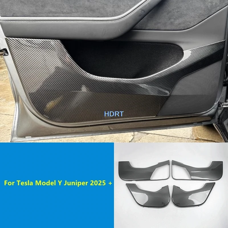 

Автомобильный Стайлинг, анти-накладка на дверь, накладка для Tesla Model Y Juniper 2025 + протектор, декоративные аксессуары, внутренняя наклейка