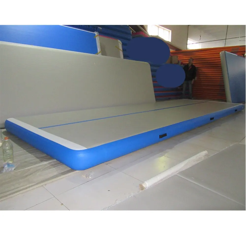 

HIBADOU Inflatable Gymnastics Mat - Air Track Tumbling Mat 11*1*0.2m Inflatable Floor Mats with Electric Air Pump