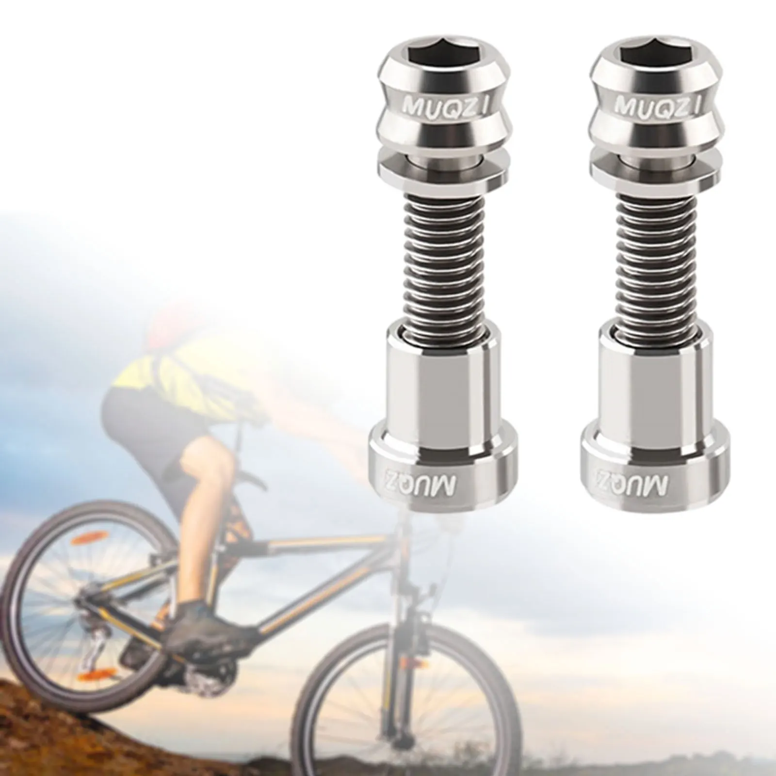 2 Set Bike Carbon Stem Bolts Nuts Kit, Bicycle Stem Bolts Nuts, Durable Premium Attachments Accessories for Mountain Bikes