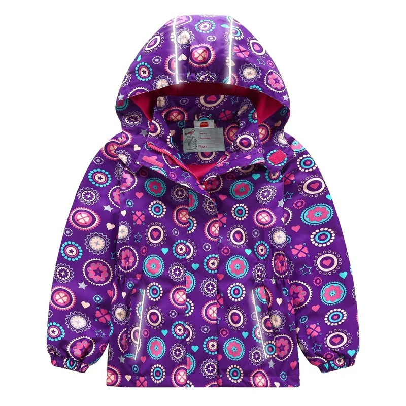 Waterproof Windproof Children Outerwear Baby Girls Jackets Children Kids Coat Warm Polar Fleece For 3-12 T Winter Autumn Spring