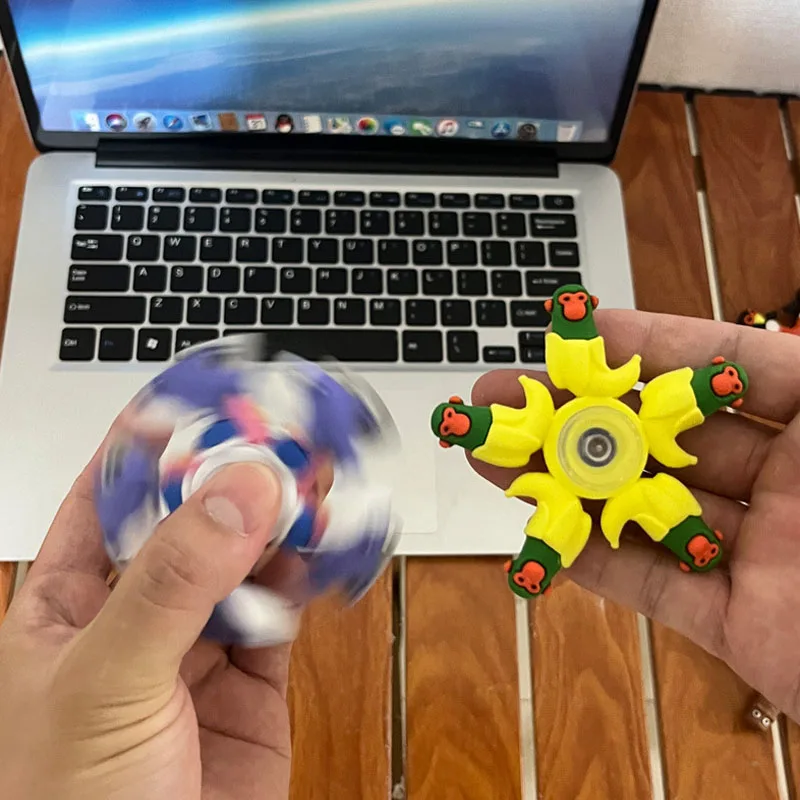 Italian Brainrot Tung Deformed Fidget Spinner Chain Toy Antistress Hand Spinner Vent Toy Adult Stress Relief Fidget Sensory Gyro