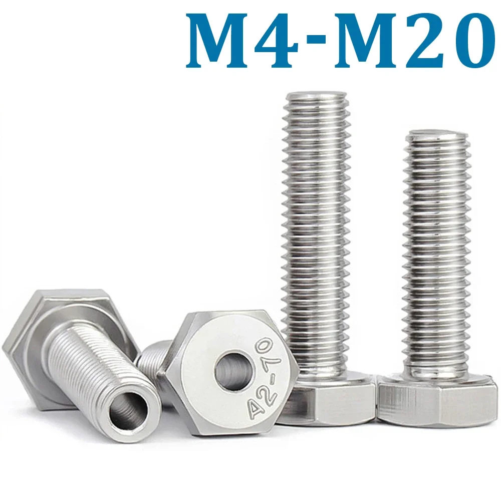 

1-5Pc M4 M5 M6 M8 M10 M12 M14 M16 M20 Outer Hexagon Hollow Screw 304 Stainless Steel Hollow Bolt Mask Machine Through Hole Screw