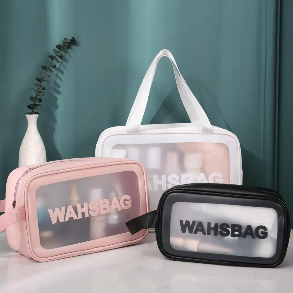 Portable Travel Wash Bag Female Transparent Waterproof Makeup Storage Pouch Large Capacity Cosmetic Organizer Beauty Women Case