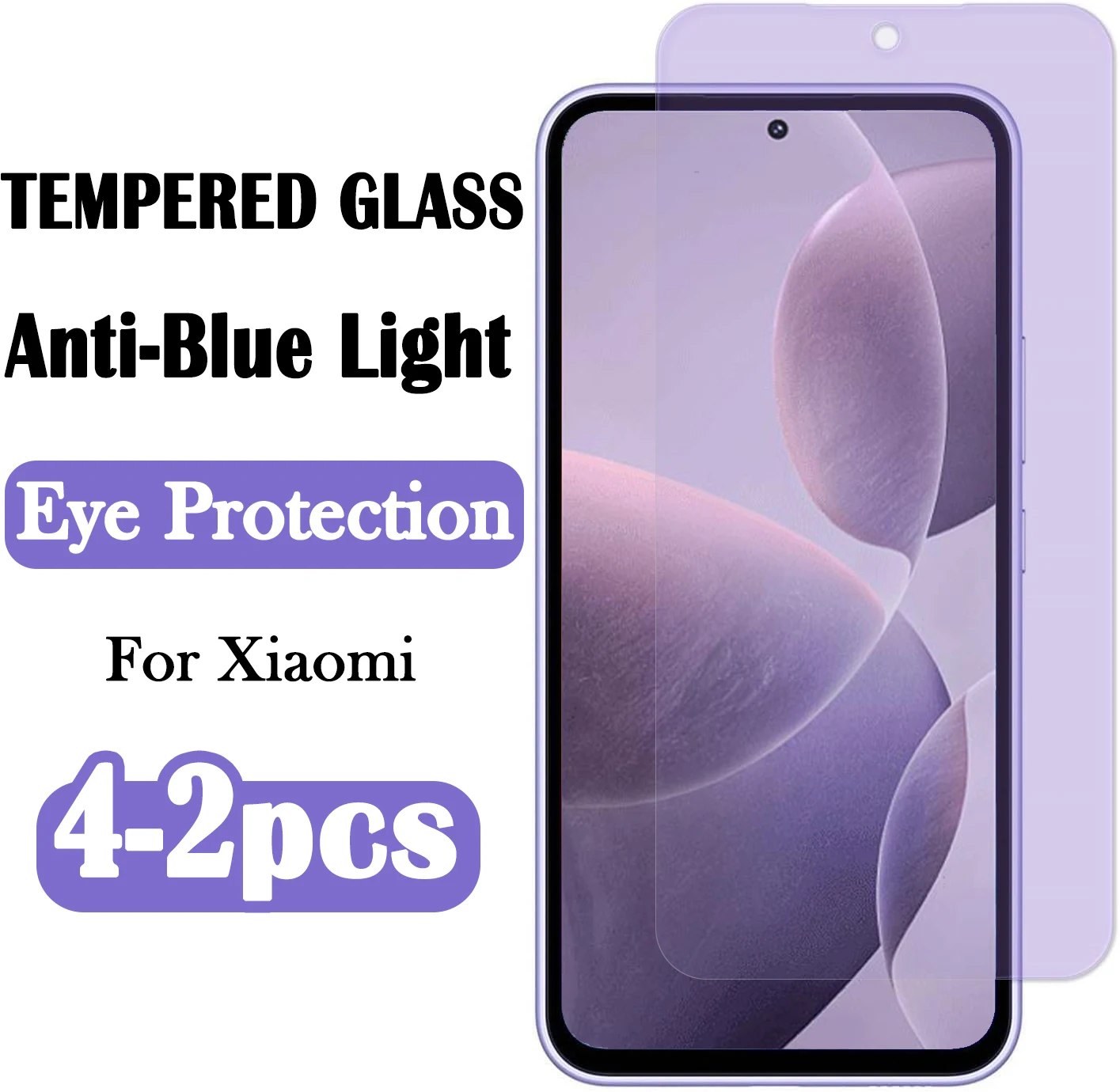 

2-4Pcs Anti-blue Light Tempered Glass For Xiaomi Redmi K80 70 60 Ultra Turbo 3 Screen Protector For Redmi Note 13R 12R Pro Glass