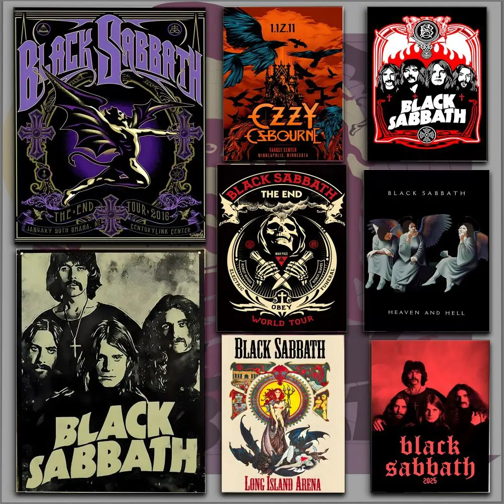 Música B-Black Sabbath O-Ozzy Osbourne cartel HD Anime tema caliente cantante/OST/película-autoadhesivo impermeable decoración del hogar