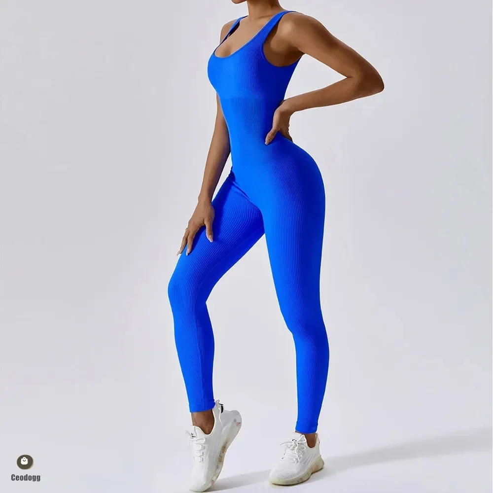 2025 Pad Seamless One Piece Yoga Suit Jumpsuit Belly Tightening Fitness Workout Set Bodysuit Gym Clothes Push Up Sportswear