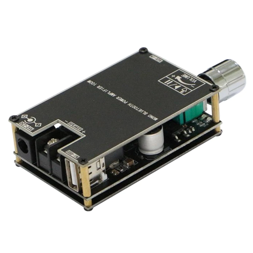ZK-1001B وحدة مضخم الطاقة الصوتي أحادية 100 وات متوافقة مع بلوتوث 5.1 AUX TPA3116D2 DC7V-24V مع وضع TWS للمسرح المنزلي