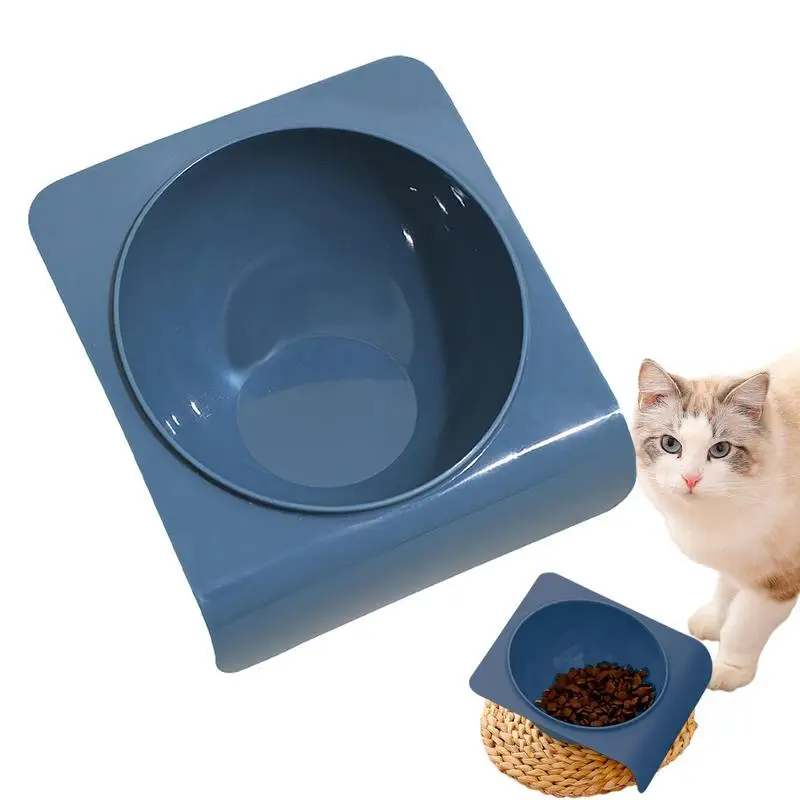 Cat Bowl Anti Vomiting 15 Degree Tilted Bowl Pet Supplies Mess Free Anti-Slip Stress Free Ergonomic Cat Bowls For Dogs And Cats