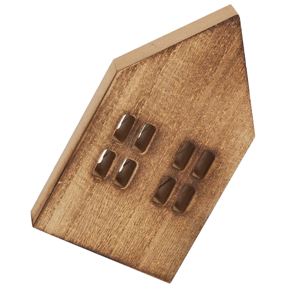 

Wooden House Brown Large Size Home Festive Scene Tabletop Small Decorated House Artificial Houses Craft Simulated Props