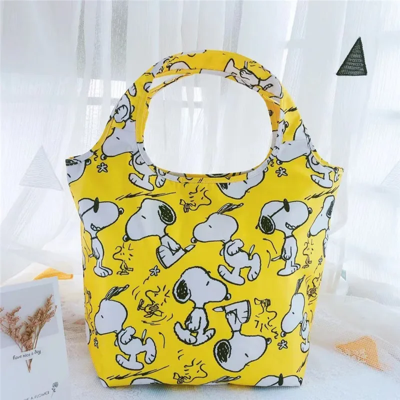 Snoopy borsa termica di grande capacità carina impermeabile Oxford borsa termica per il pranzo con cerniera portatile per le donne Lunch Box Picnic