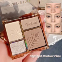 New 3D Facial Highlight Contouring Palette Matte Brightening Nose Shadow Four-color All-in-one Multifunction Highlighter Makeup