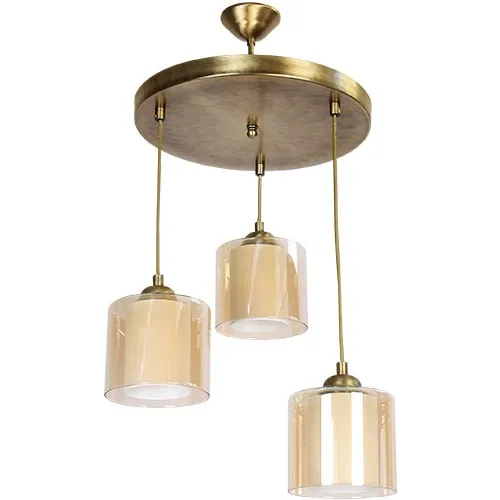 Avizevi Decorative Modern Sports New Glazed Tumbled Lavin 3'lü Pendant Lamp Chandelier