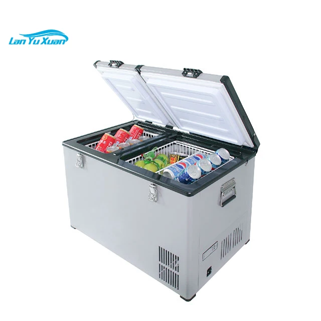 80L Electric DC Compressor Fridge Car Refrigerator Suitable for All Trucks Bus RV Boat Coaches 12V or 24V White Camping Power