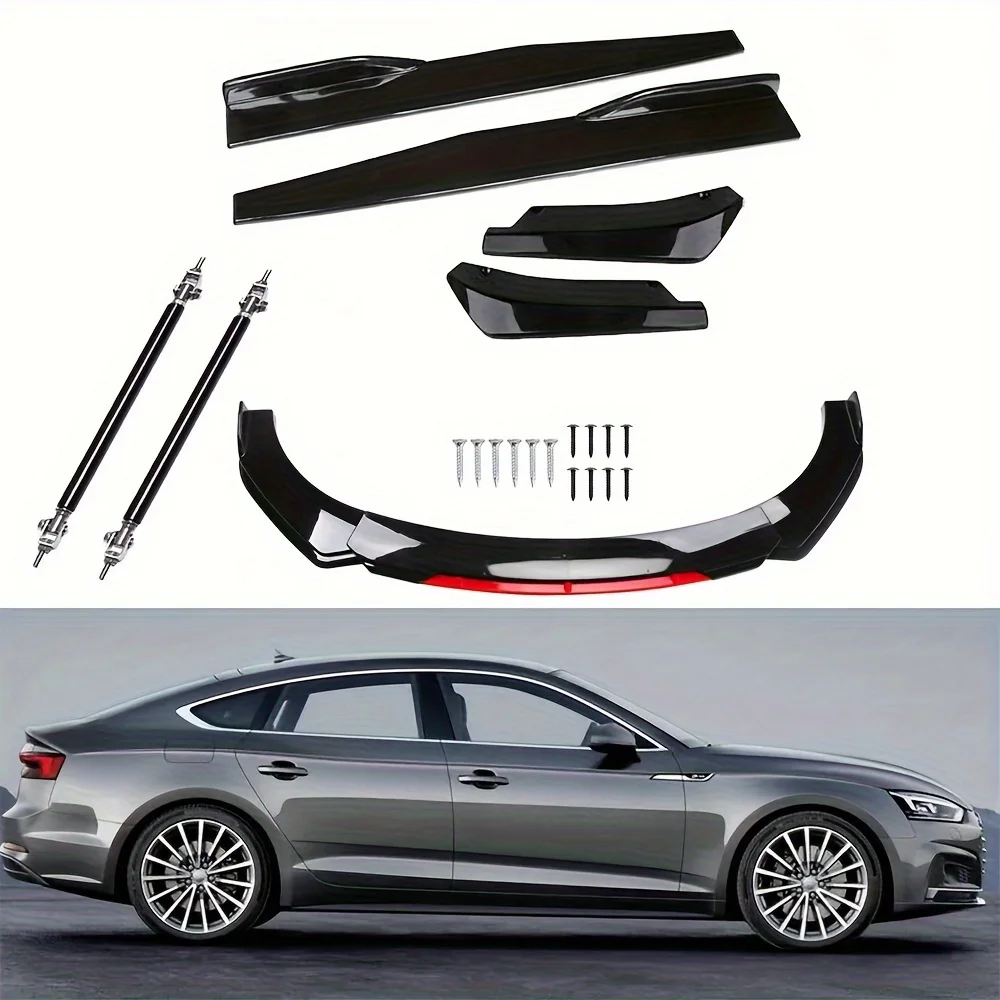 New car universal front lip front bumper spoiler modification front shovel front bumper lip anti-collision strip accessories