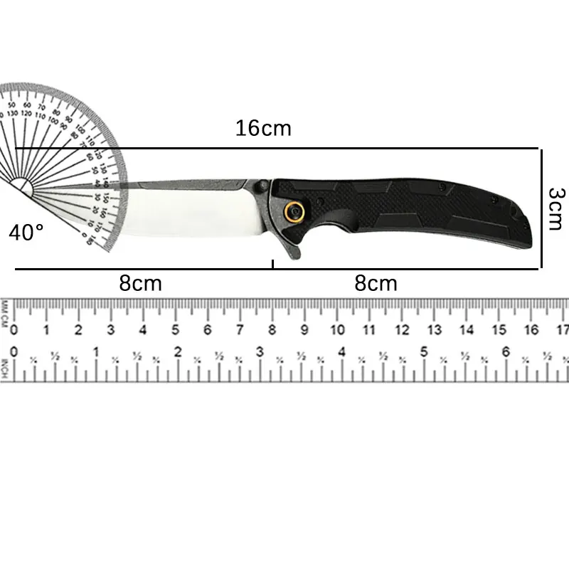 New portable outdoor folding knife, high hardness stainless steel self-defense knife, multifunctional knife