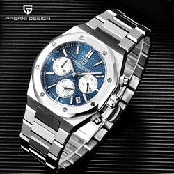 Pagani Design New Fashionable Men\'s Vk63 Quartz Watch Sapphire Stainless Steel 20Bar Waterproof Luminous C3 Reloj Hombre