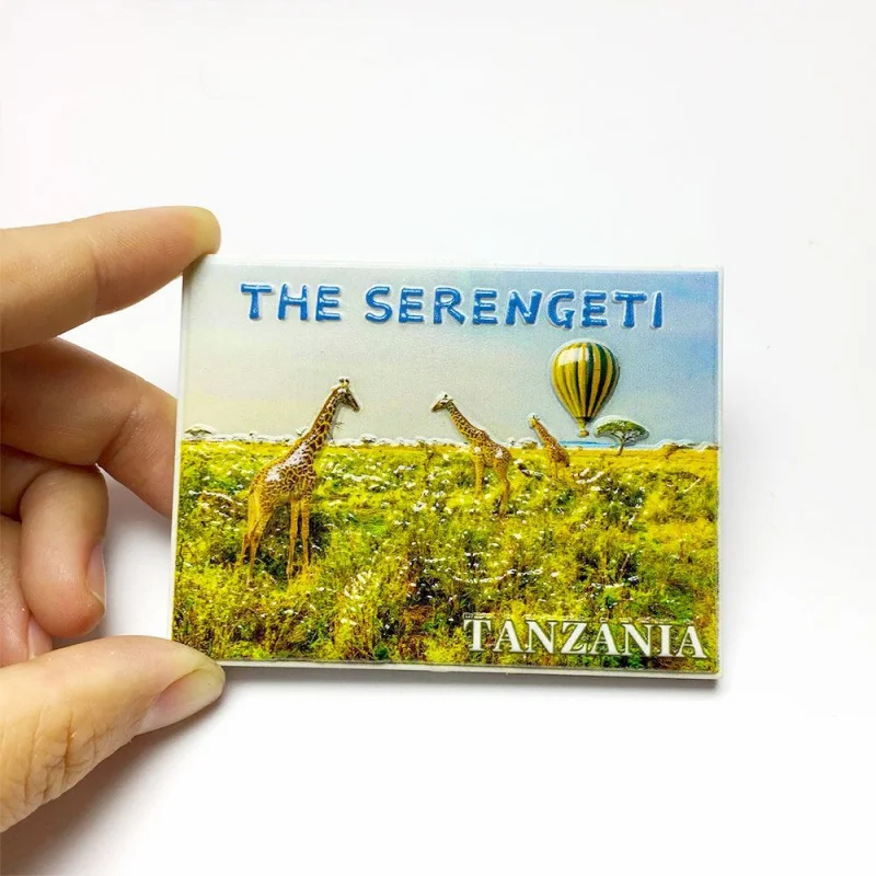 

Tanzania Serengeti Grassland Souvenir Fridge Magnet 3D Resin - Imã Magnético Geladeira Decoração Hogar Small Cute Magnets