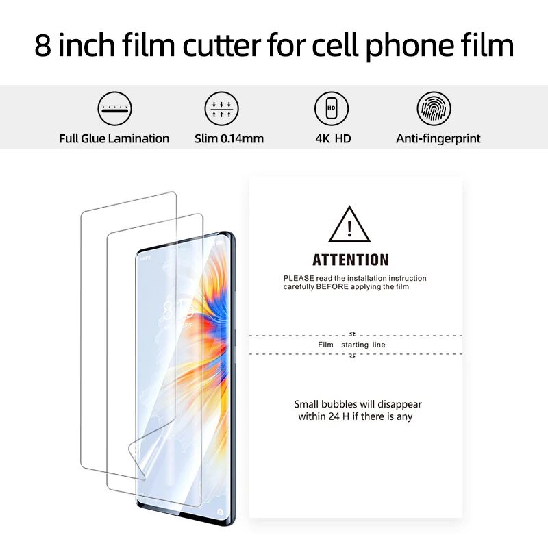 Film hydrogel flexible pour téléphone portable, film de protection HD conviviale ré, écran TPU, machine de découpe, 2 pièces