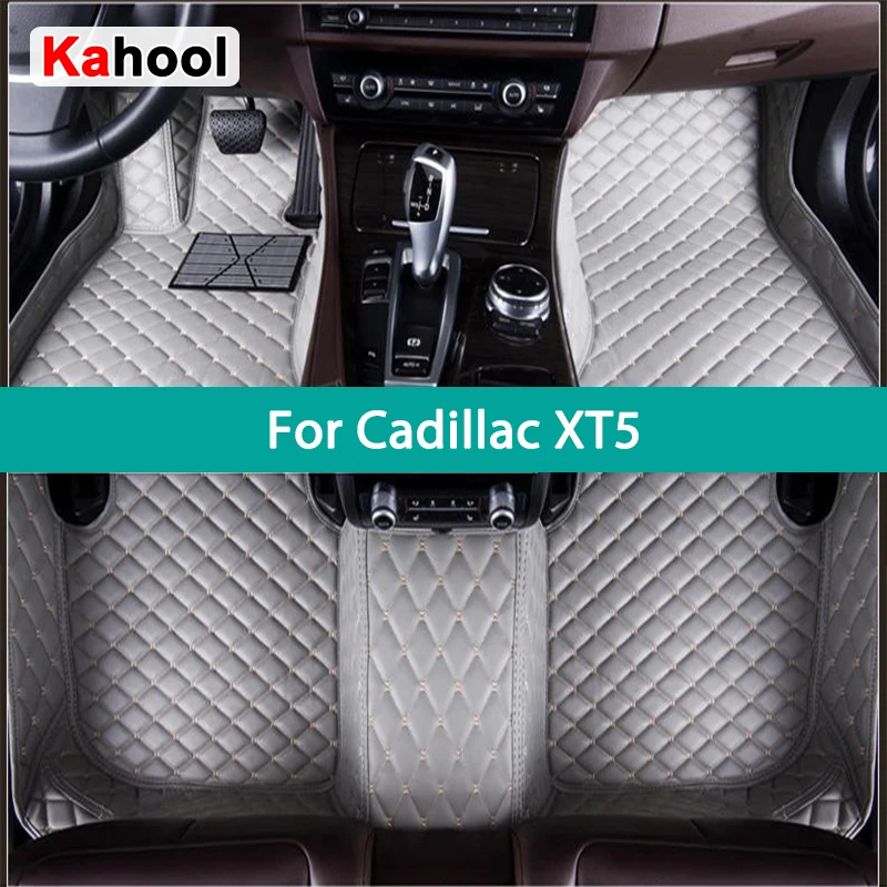 

KAHOOL Custom Car Floor Mats For Cadillac XT5 2016-2023 Auto Carpets Foot Coche Accessorie