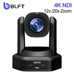 4K PTZ NDI Camera 12X 20X Optical Zoom AI Auto Tracking with PoE HDMI/SDI/USB/IP Live Streaming PTZ Camera for Church Services