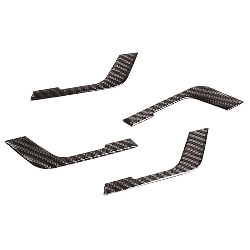 Car Soft Carbon Fiber Inner Handle Decorative Strip Cover Trim For Toyota Highlander 2009-2013