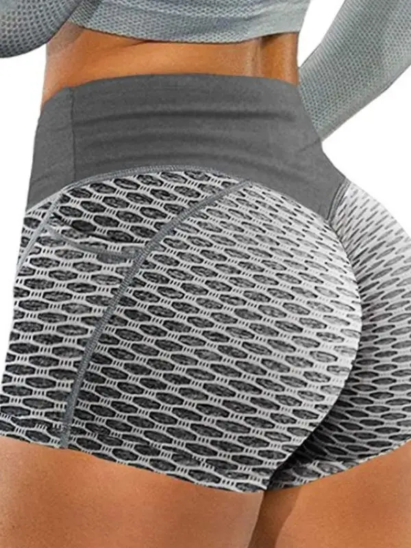 Spor cintura alta levantamento de bunda orts calças femininas de fitn yoga qui-dry ginásio t-quarto-comprimento leggings de controle de barriga