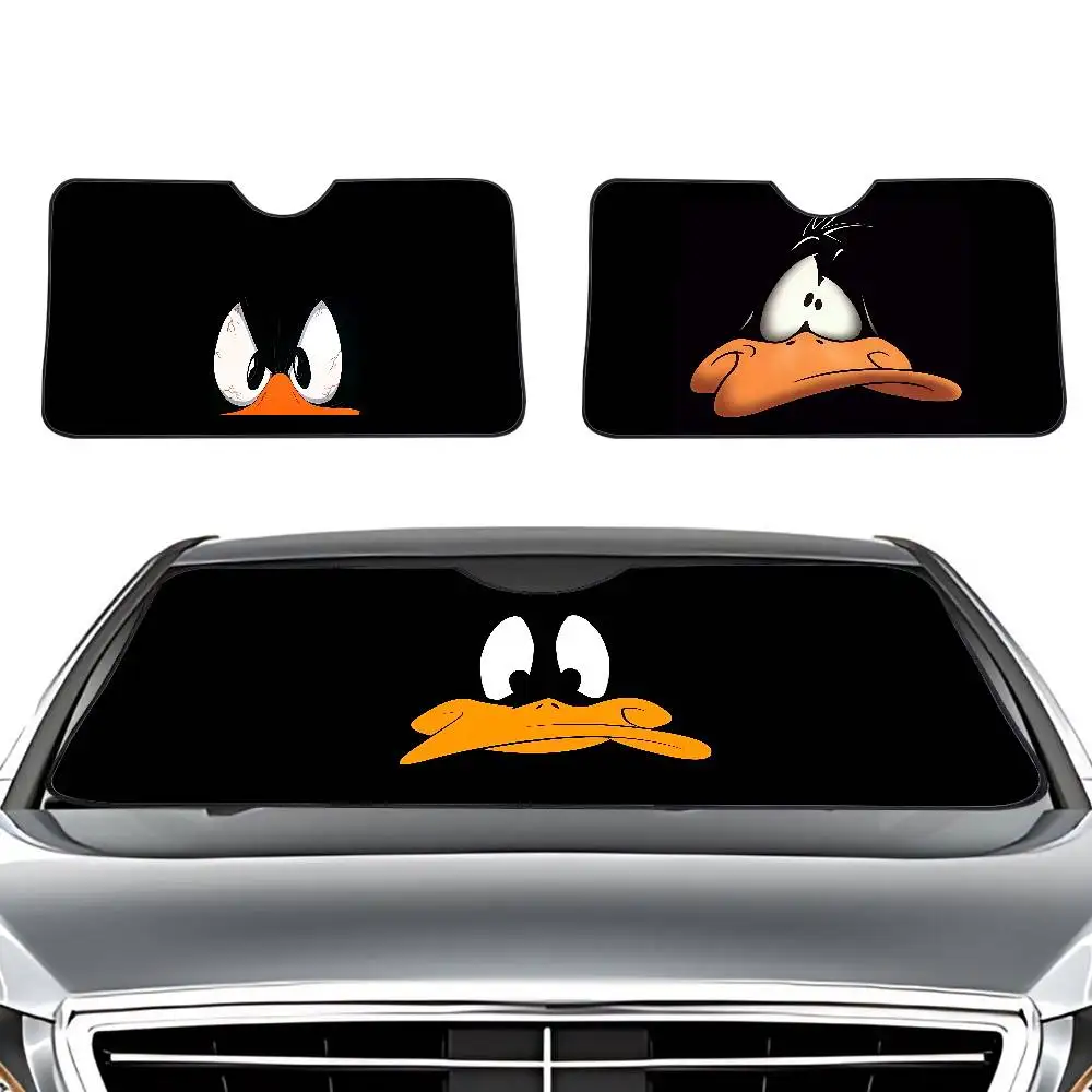 Funnyd D-DonaldS لطيف D-بطة سيارة ظلة غطاء الزجاج الأمامي الظل سيارة ظلة الأشعة فوق البنفسجية سيارة الشمس قناع حامي #1