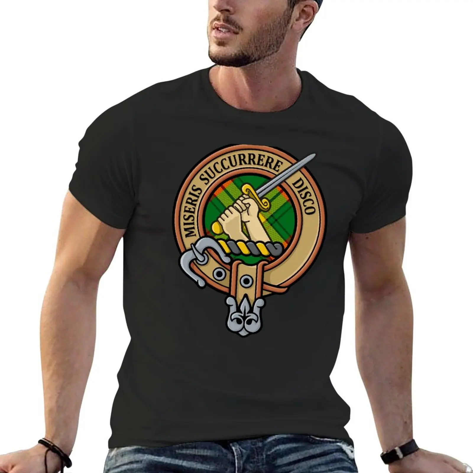 Camiseta de Clan MacMillan Crest over Tartan para hombre, camisetas gráficas de rapero, camisa personalizada para un niño, fruit of the loom
