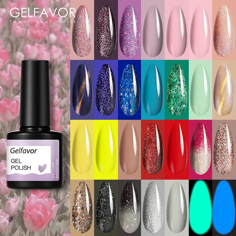 ROSALIND 40 Kleuren Gel Nagellak 5/8 ml Base Top Coat Hybrid Losweken Semi Permanente UV Gel vernissen Nail Art DIY