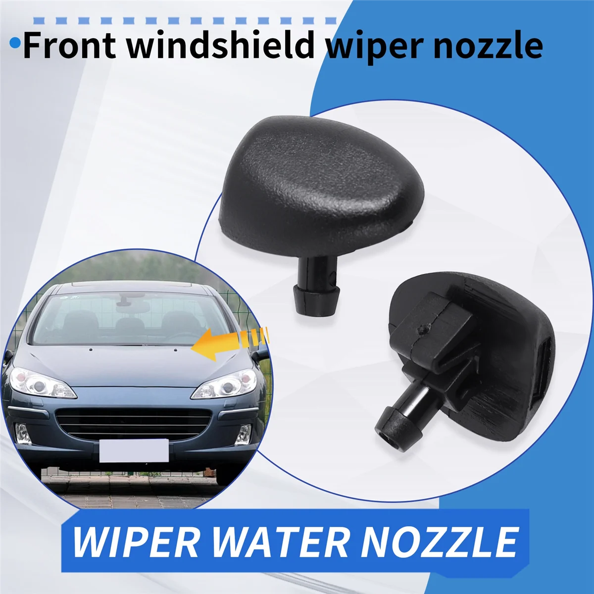 AT77 フロントガラスワイパーノズル プジョー 206 407 6438Z1 6438CA用 643871   ガラススプレーアクセサリー